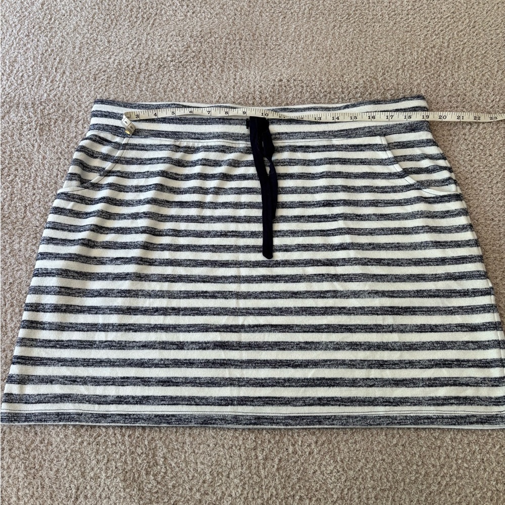 Market & Spruce Navy and White Striped Mini Skirt